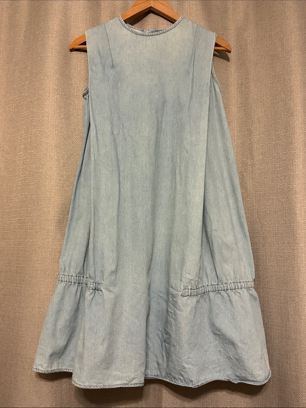 Light Blue Denim Sleeveless Women’s Dress